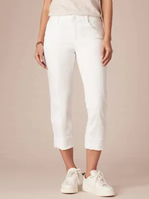 Absolution Mid-Rise Flex-Ellent Girlfriend Jean With Cropped Hem In Optic White