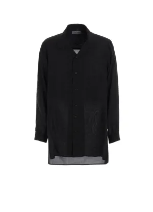 CELLLOSE LAWN OPEN COLLAR BLOUSE YOHJI YAMAMOTO,MAN