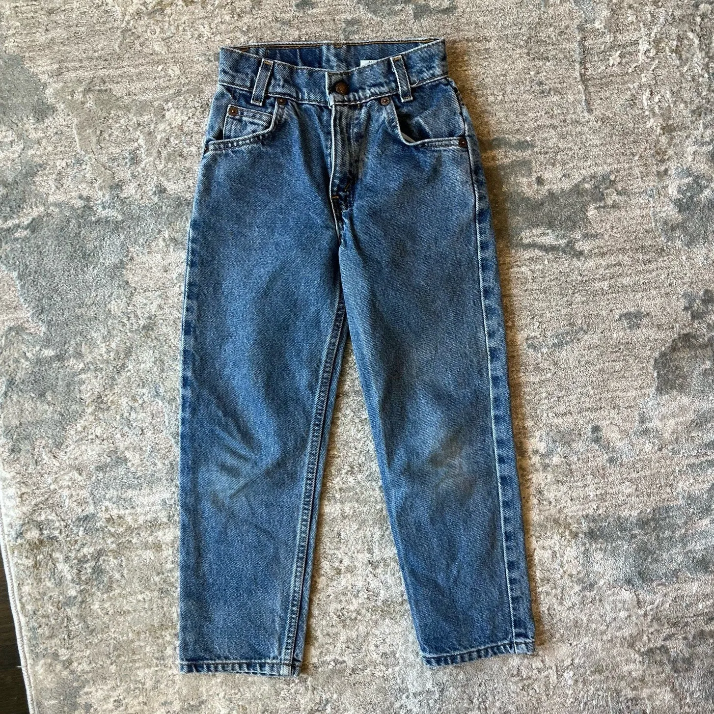 Editors Pick Vintage Levi's 550 Relaxed Fit Slim Orange Tab Jeans 7  Almost Sold Out!