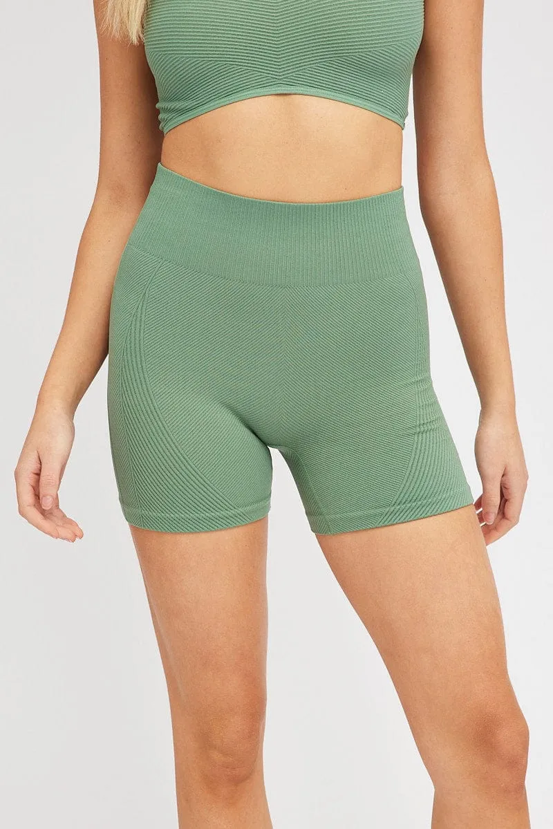 Final Few Green Bike Shorts Seamless Ally  Going Fast!