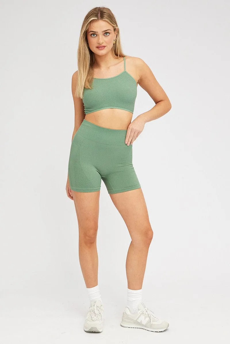 Final Few Green Bike Shorts Seamless Ally  Going Fast!