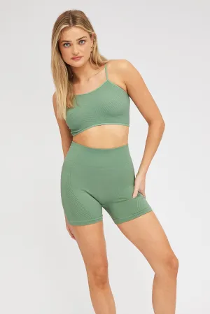Final Few Green Bike Shorts Seamless Ally  Going Fast!
