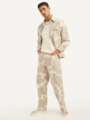 Men's 578 Beige Baggy Fit Mid Rise Camo Jeans LEVI'S