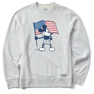 Men's Americana Steamboat Willie Simply True Fleece Crew LIFE IS GOOD