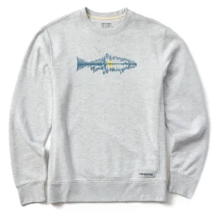 Men's Fishscape Simply True Fleece Crew LIFE IS GOOD