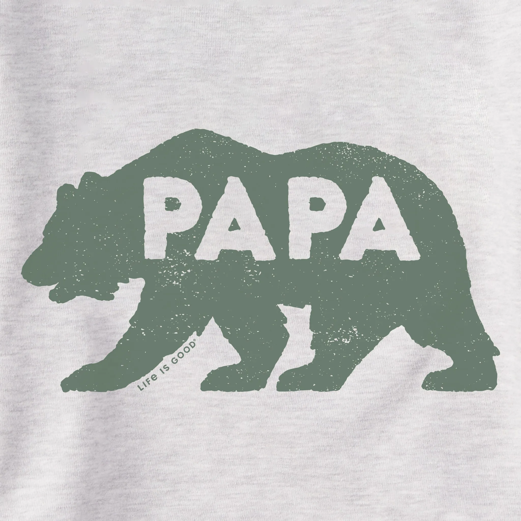 Men's Papa Bear Solid Simply True Fleece Crew LIFE IS GOOD