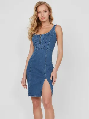 Trending Now Eco Fleur Denim Dress  Limited Release!