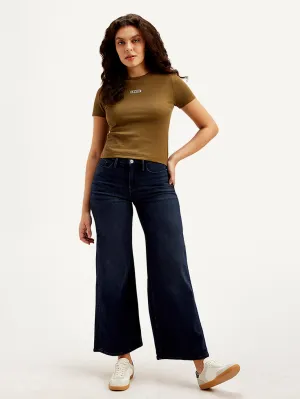 Women's Navy Blue Flared Fit Mid Rise Jeans LEVI'S