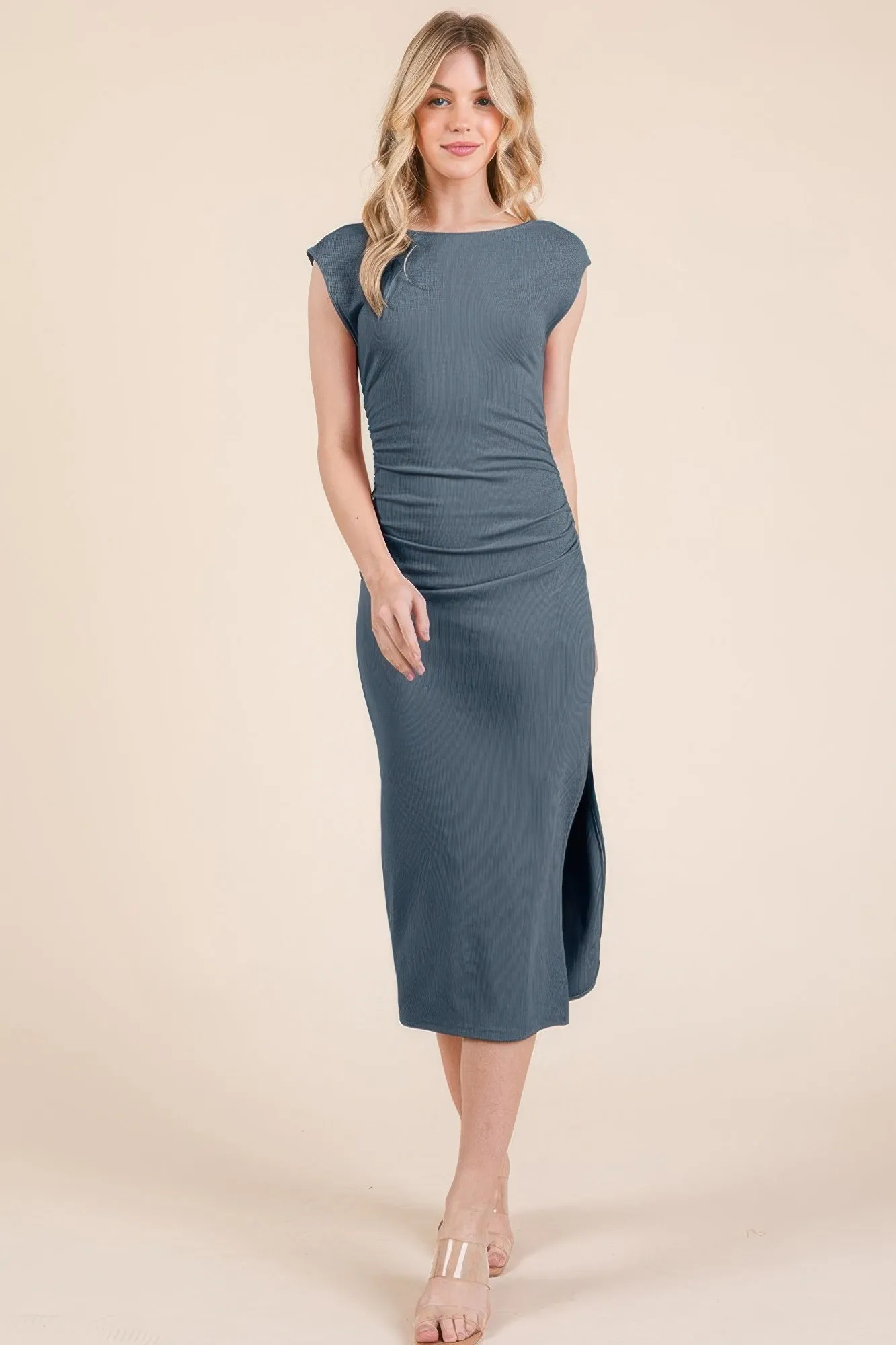 Worth Every Penny FASHNZFAB Women's Cap Sleeve Boatneck Open Back Midi Dress  Limited Stock!
